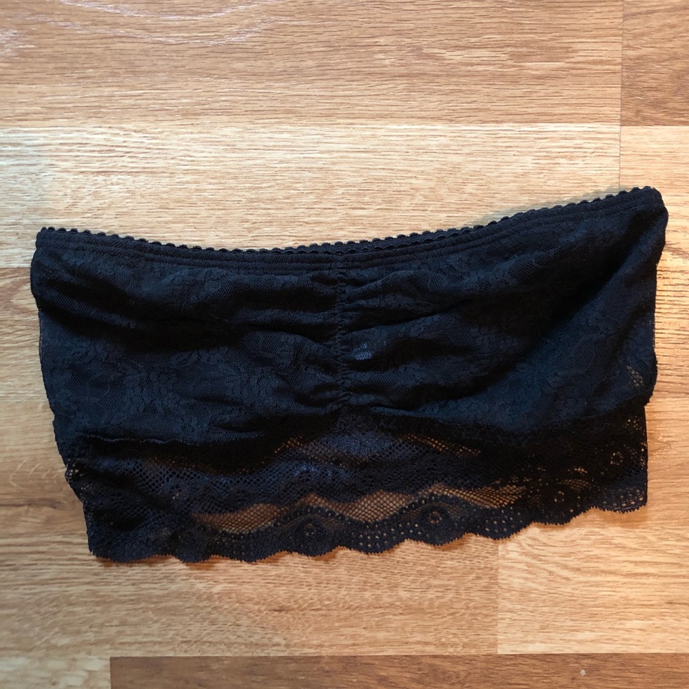 NWOT black lace bandeau